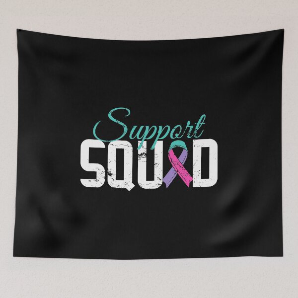 Item preview, Support Squad Thyroid Cancer Survivor Ribbon Awareness Top Cancer Fighter Awareness Survivor Warrior Recovery designed and sold by shirti.