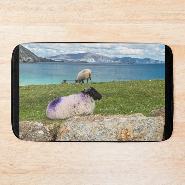 Item preview, Cute sheep on the hills of Achill Island in County Mayo on the west coast of the Republic of Ireland  designed and sold by AlbertMi.