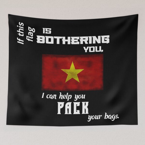 Item preview, Vietnamese flag - pack your bags designed and sold by 2Girls1Shirt.