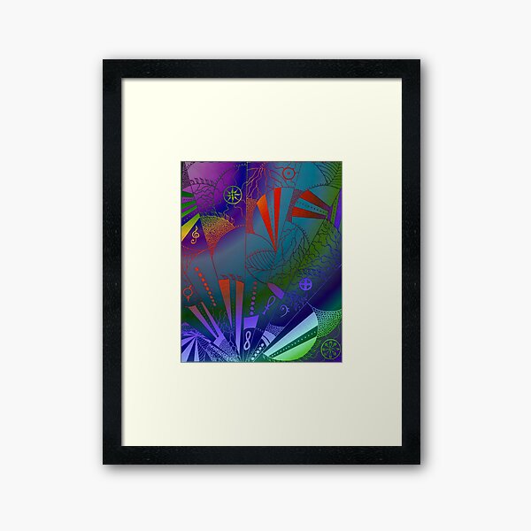 Web of Life - An Organic Drawing Framed Art Print