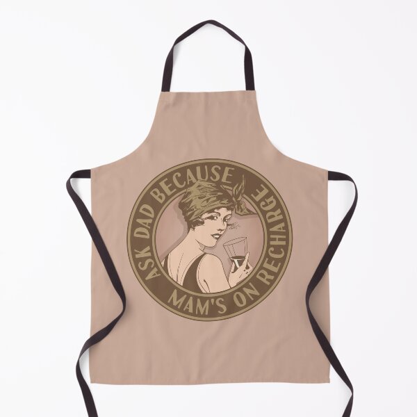 Item preview, Mam's on recharge ask Dad. Funny art deco style design. designed and sold by robimerch.