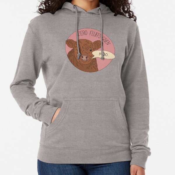 Fluffy cow hoodie clearance