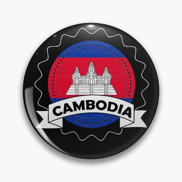Item preview, Cambodia Emblem-Badge-Flag designed and sold by Gina-Driada.