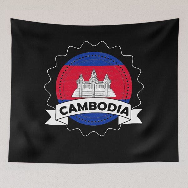 Item preview, Cambodia Emblem-Badge-Flag designed and sold by Gina-Driada.