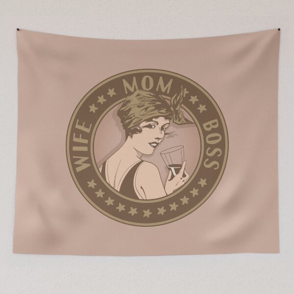 Item preview, Wife, Mom, Boss. Art deco style design. designed and sold by robimerch.