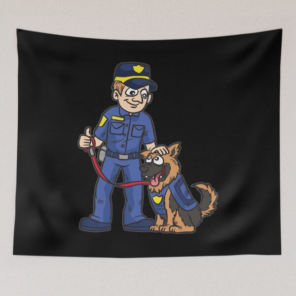 Item preview, Policeman Boy With Dog designed and sold by Moonpie90.