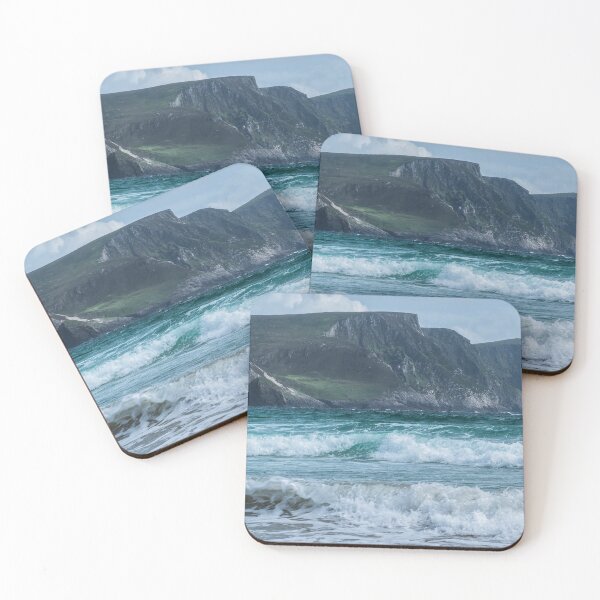 Item preview, The stormy Atlantic Ocean and mountains view from the Keel Beach on Achill Island, County Mayo on the west coast of the Republic of Ireland designed and sold by AlbertMi.