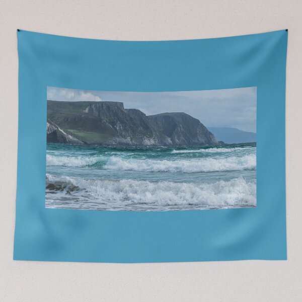 Item preview, The stormy Atlantic Ocean and mountains view from the Keel Beach on Achill Island, County Mayo on the west coast of the Republic of Ireland designed and sold by AlbertMi.