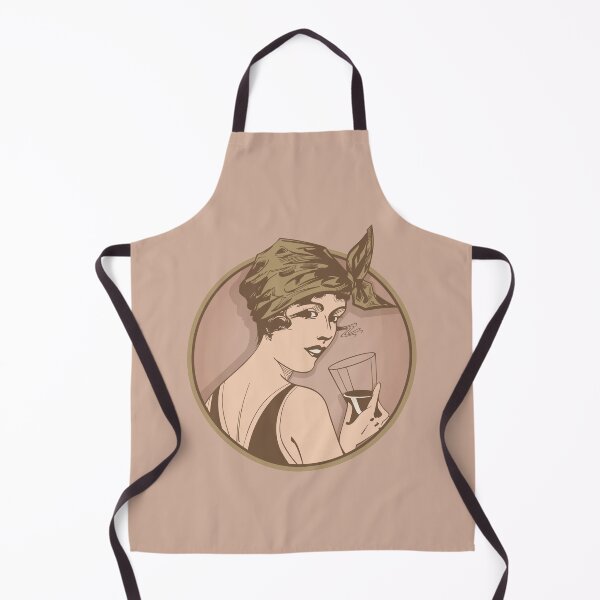 Item preview, Lady Drinking Wine. Art deco style illustration design. designed and sold by robimerch.