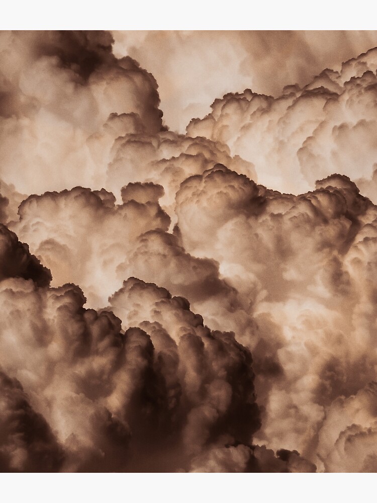 Dark Academia Aesthetic brown clouds Crewneck Sweatshirt by Pictandra