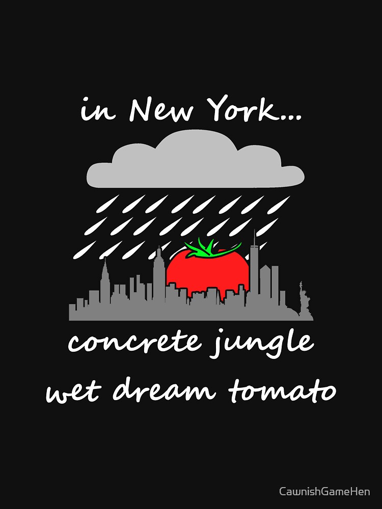 "concrete jungle wet dream tomato, dark" Tank Top by CawnishGameHen Redbubble
