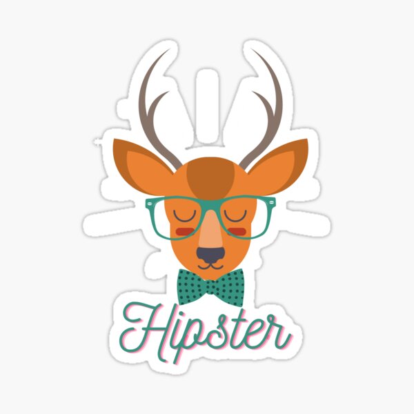 Hipster Deer Sticker
