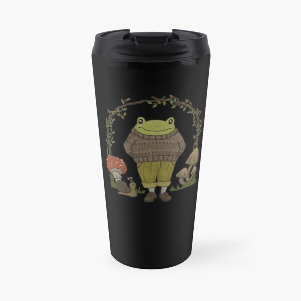 Goblincore Toad in Hipster Costume - Dark Academia Aesthetic Frog - Cute Cottagecore Froggy Wearing Vintage Grandpa Sweater - Emo Grugne Fairycore Foggie - Psychedelic Fantasy Garden Snail Mushroom Travel Coffee Mug