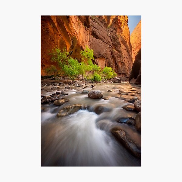 Vista previa del artículo con la obra «The Narrows, Parque Nacional Zion, Lámina artística», diseñado y vendido por LeNezDehors.