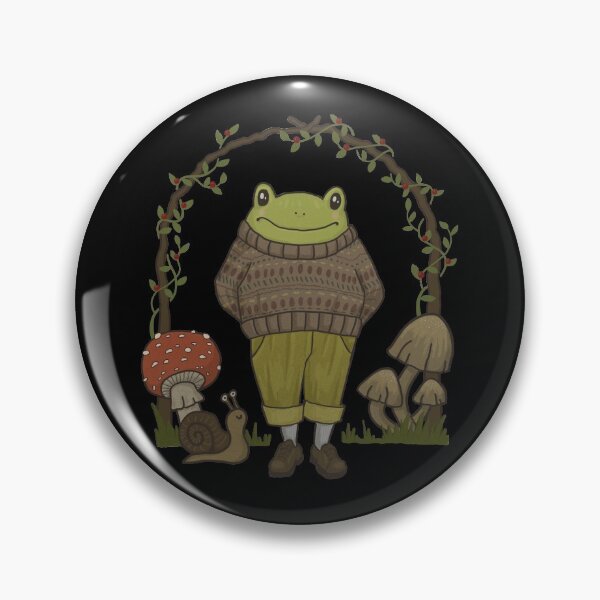 Item preview, Goblincore Toad in Hipster: Dark Academia Frog in Vintage Sweater Embodying Cottagecore, Emo Grunge Fairycore Aesthetics, and Psychedelic Fantasy Garden designed and sold by MinistryOfFrogs.