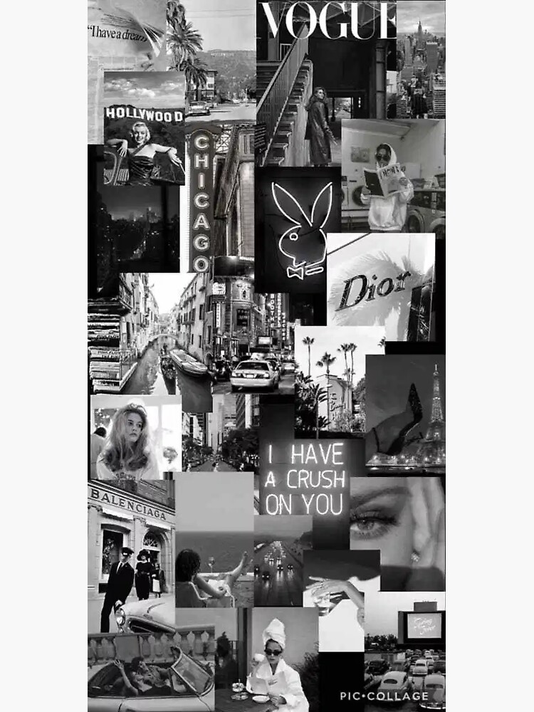 Black and White Aesthetic Collage Poster for Sale by shaynarez