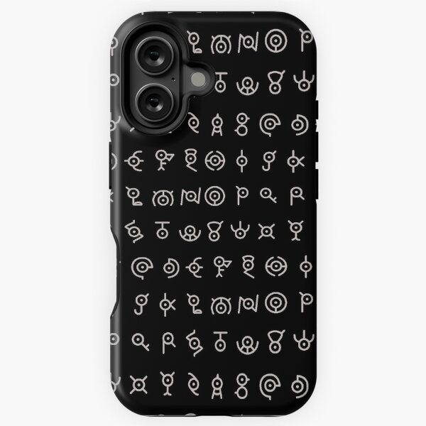 Vista previa del artículo con la obra «Patrón UNOWN negro», diseñado y vendido por TheVanguard.