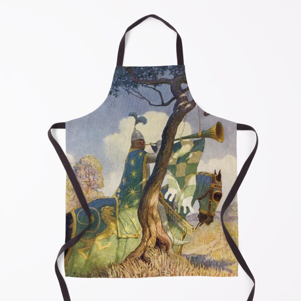Item preview, N. C. Wyeth. The Green Knight preparing to battle Sir Beaumains designed and sold by likiska.