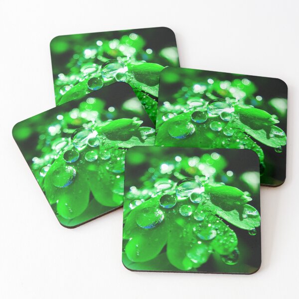 Item preview, Dew Drops on Bright Green Leaf designed and sold by KirstyNadineArt.