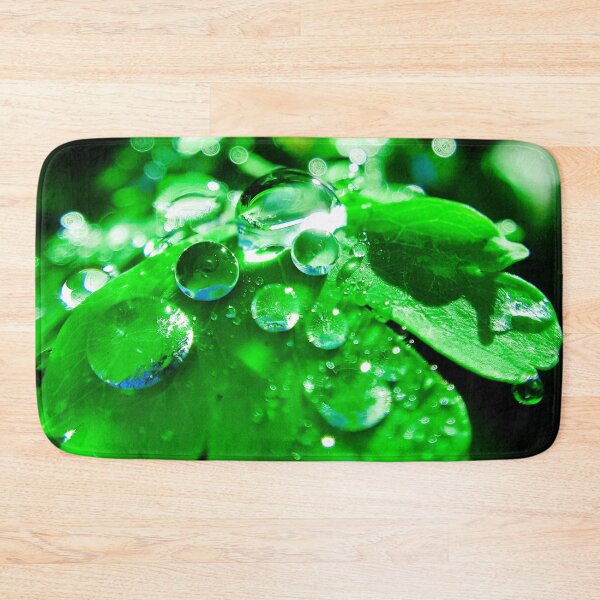 Item preview, Dew Drops on Bright Green Leaf designed and sold by KirstyNadineArt.
