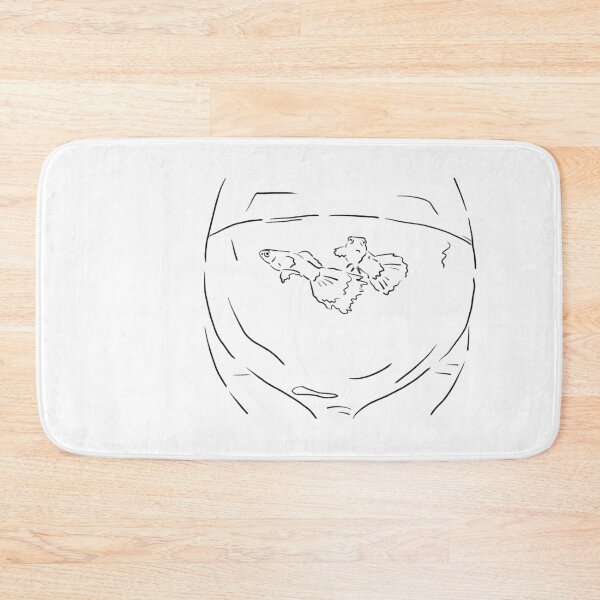 Item preview, Digital sketch of two guppy fish in glass designed and sold by terididcote.