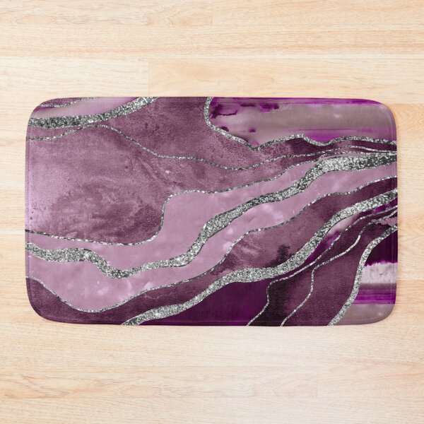 Item preview, Mauve Pink Marble Agate Silver Glam #1 (Photo of Glitter Only - Not Reflective) designed and sold by Anita's & Bella's Art.