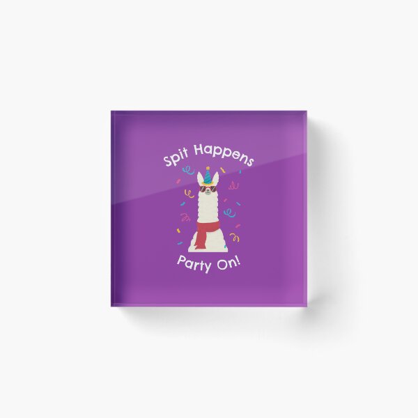 Item preview, Spit Happens Party On! Llama in Sunglasses designed and sold by LeftFieldFunny.