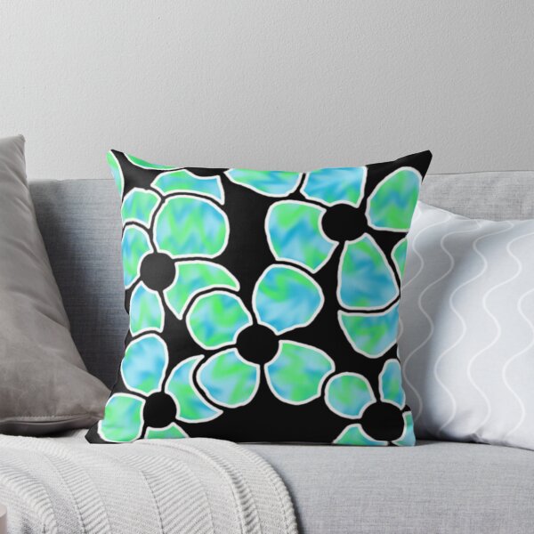 Item preview, Shadow Flowers - Blue and Green designed and sold by sunandshadow.