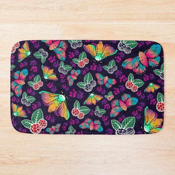 Item preview, mulberry and silkworm surface pattern dark blue designed and sold by SankiWorld.