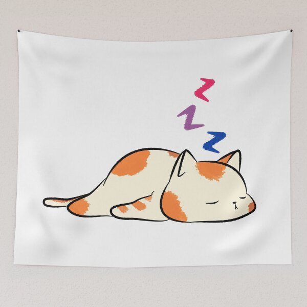 Item preview, Cute Bisexual Sleeping Purride Cat  designed and sold by meicha.