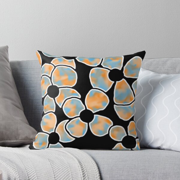 Item preview, Shadow Flowers - Orange and Blue designed and sold by sunandshadow.