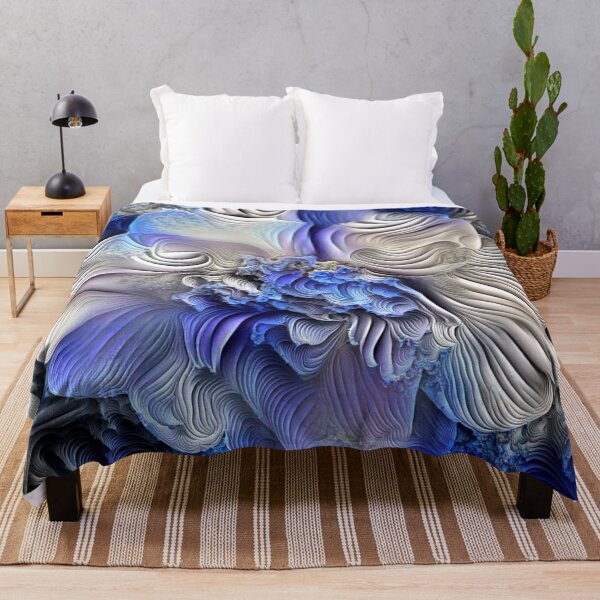 Item preview, blue ruffled rose designed and sold by Draculart.