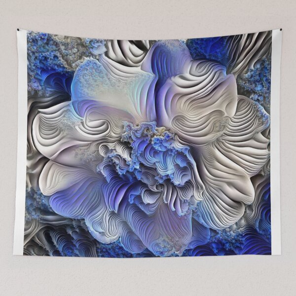Item preview, blue ruffled rose designed and sold by Draculart.