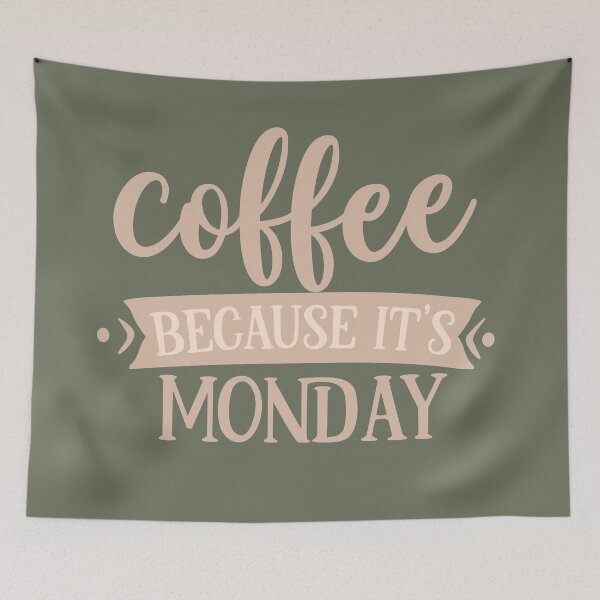 Item preview, Coffee Because It's Monday designed and sold by Windmill Wildflowers.