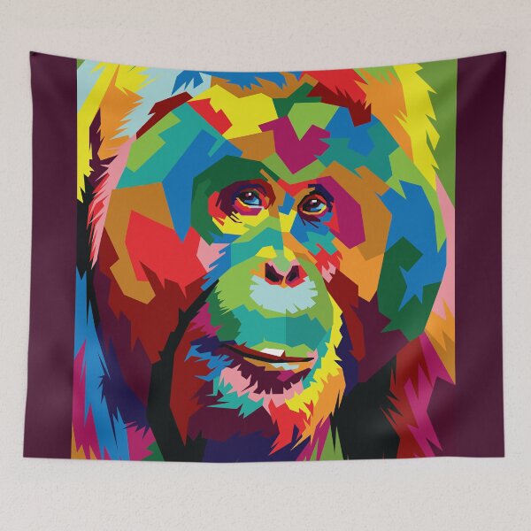 Item preview, Male Orang Utan Borneo Pop Art designed and sold by andipasoepati.