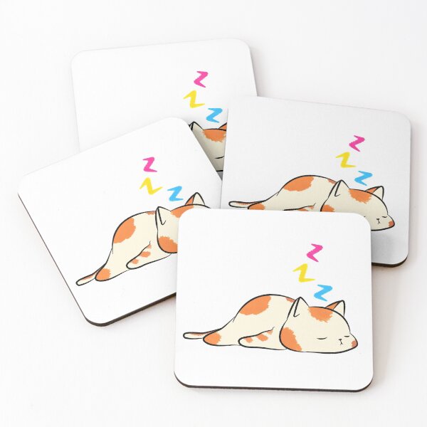 Item preview, Sleeping Cute Pansexual Pride Cat  designed and sold by meicha.