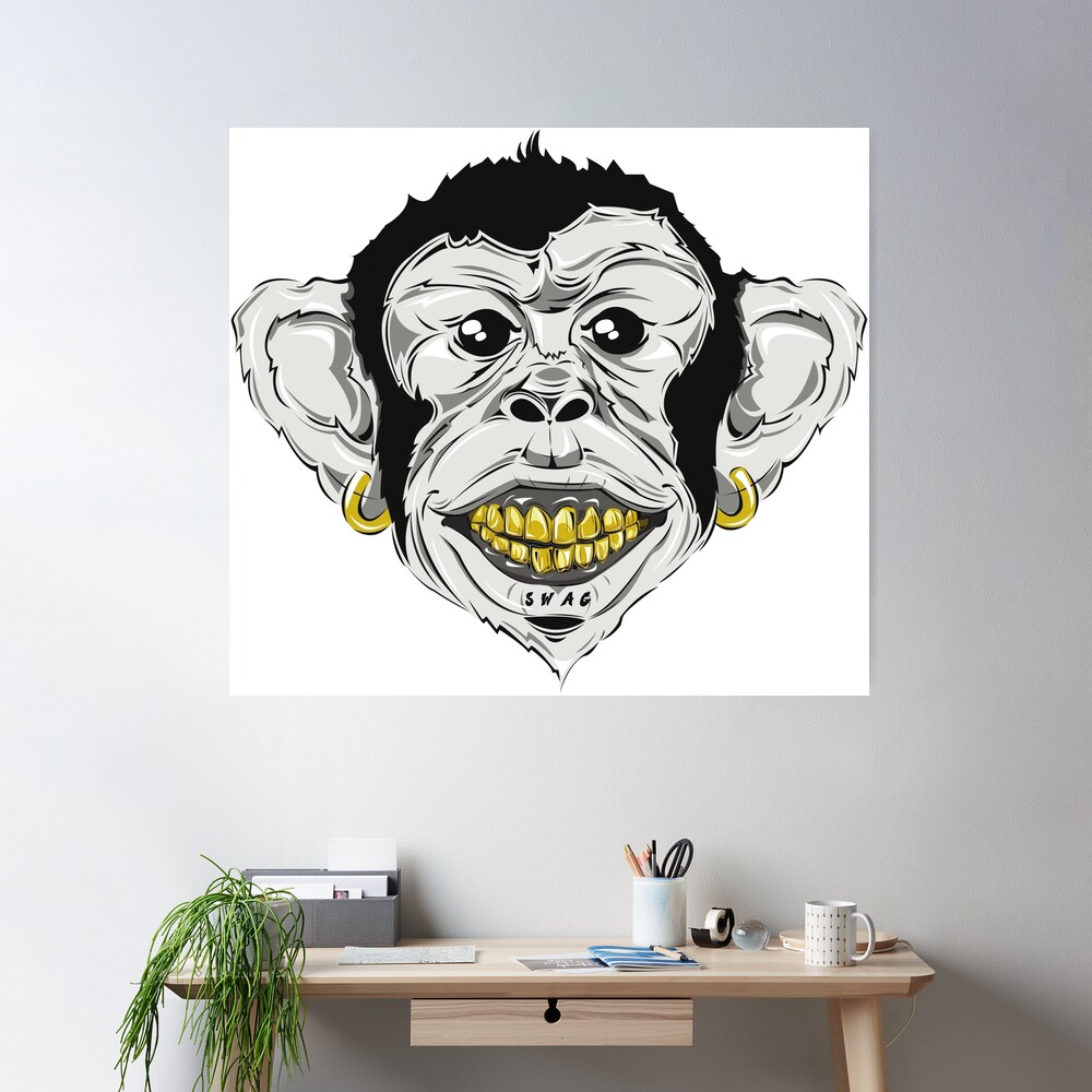 MONKEY MARK ゴールデンモンキー グラフィックアートA1 Monkey