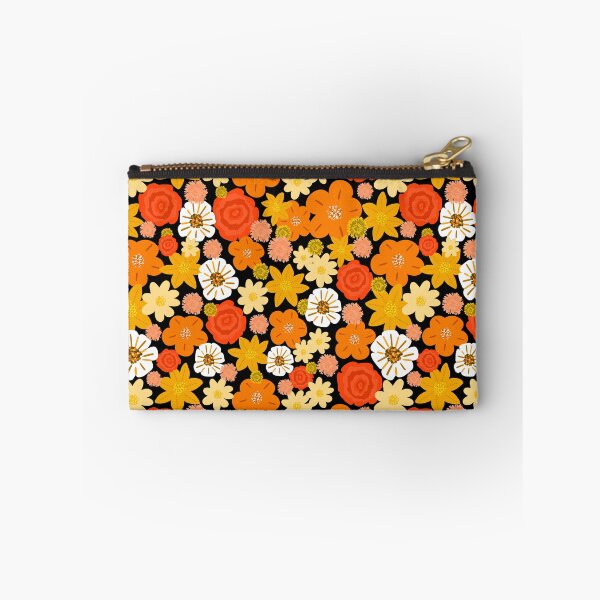 Item preview, Retro Orange Flower Print designed and sold by nicoleincolour.