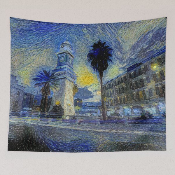Item preview, Bab Al-Faraj Clock Tower - Starrynight designed and sold by Homsalgia.
