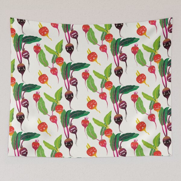 Item preview, Beets - Cute Rainbow Cartoon Vegetable Pattern designed and sold by TheRainbowRoom.