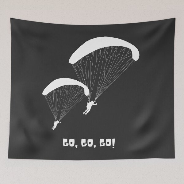 Item preview, Go, go, go! design with parachute designed and sold by HobbiesAndFun.