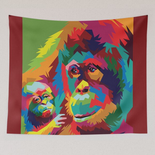 Item preview, Female Orang Utan Borneo Pop Art designed and sold by andipasoepati.
