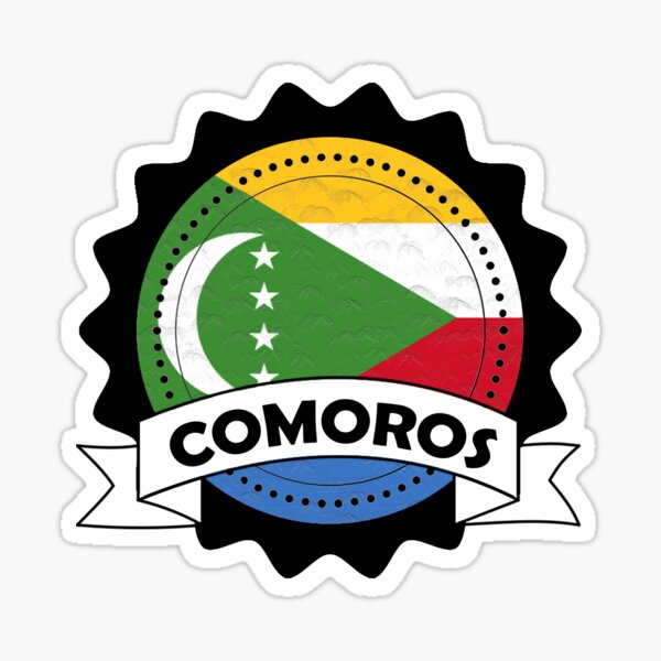 Autocollant Sticker Drapeau Des Comores – Pour Voiture, Casque, Bagage – Neuf