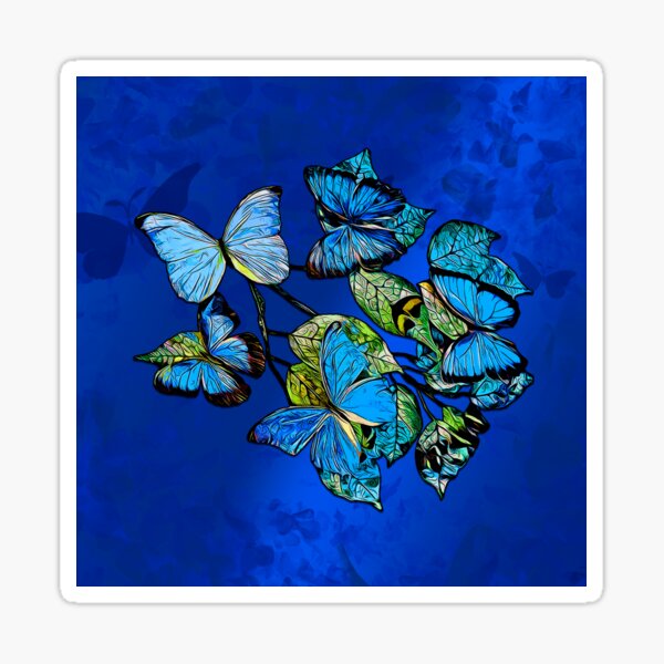 Legakulie Schmetterlinge blau türkis Sticker