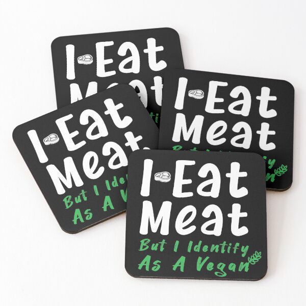Item preview, I Eat Meat But I Identify As Funny  Vegan Vegetarian Green Veggie Tee ,Meat  Foodie lover designed and sold by pedrored369.