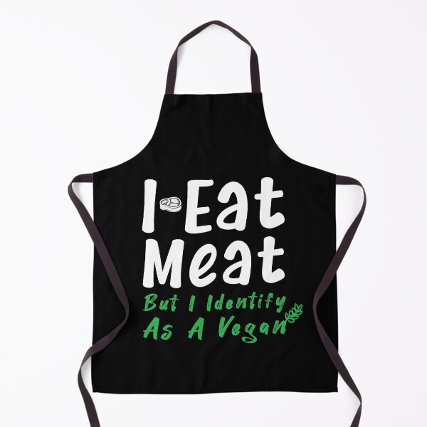 Item preview, I Eat Meat But I Identify As Funny Vegan Vegetarian Green Veggie Tee ,Meat Foodie lover designed and sold by pedrored369.