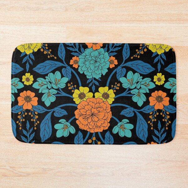 Item preview, Colorful Floral in Blue, Orange & Yellow designed and sold by somecallmebeth.