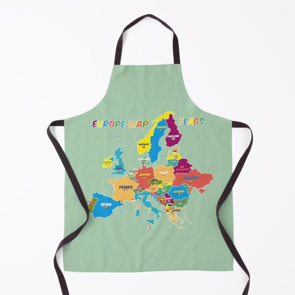 Item preview, Colorful map of Europe with national flags, Country names designed and sold by mashmosh.
