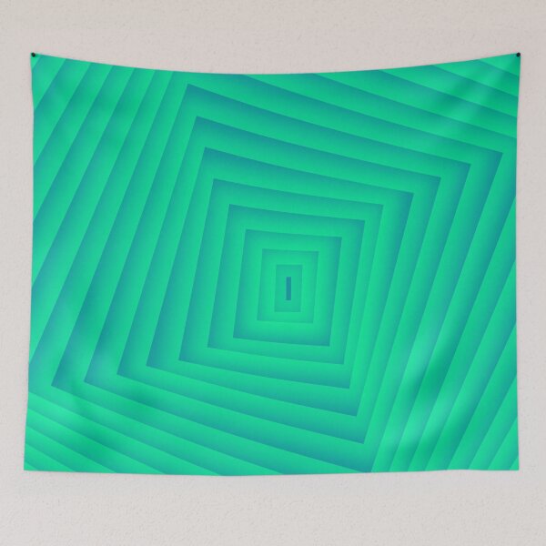 Item preview, Green Neon Geometric Optical Illusion designed and sold by CyberCult Store.