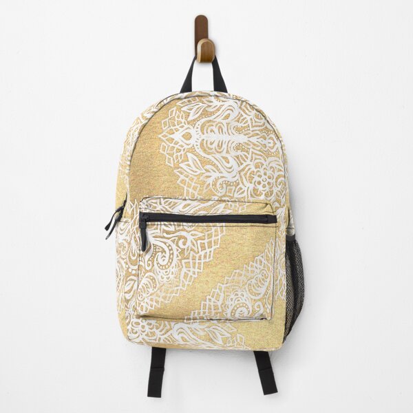 Item preview, White Gouache Doodle on Gold Paint designed and sold by micklyn.